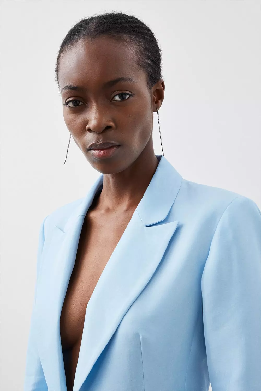 Metallic blue blazer deals
